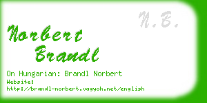norbert brandl business card
